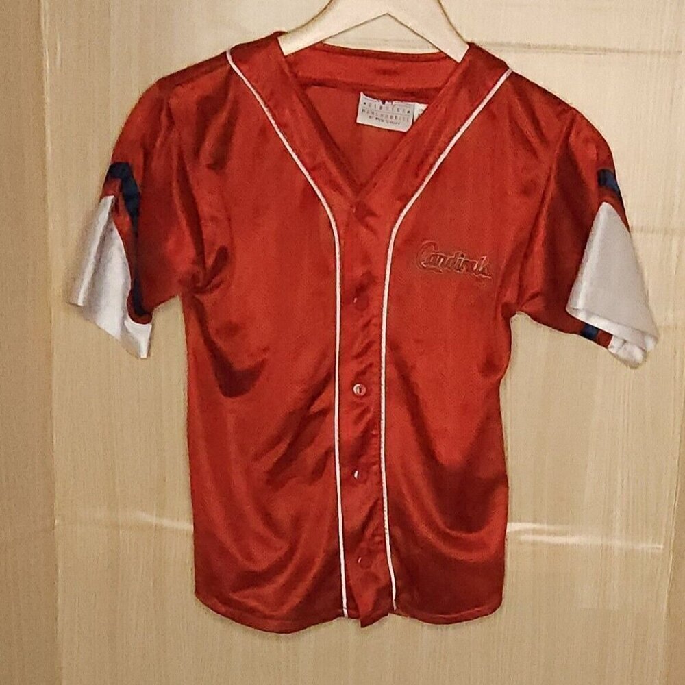 St. Louis Cardinals MLB Vintage Red Kids Jersey 10-12